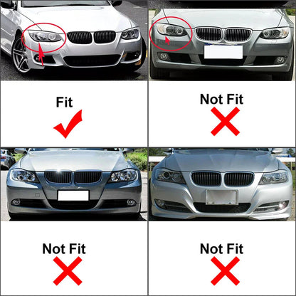 Glossy Black Front Kidney Grille Diamond Grille for BMW 3 Series (2010-2013)