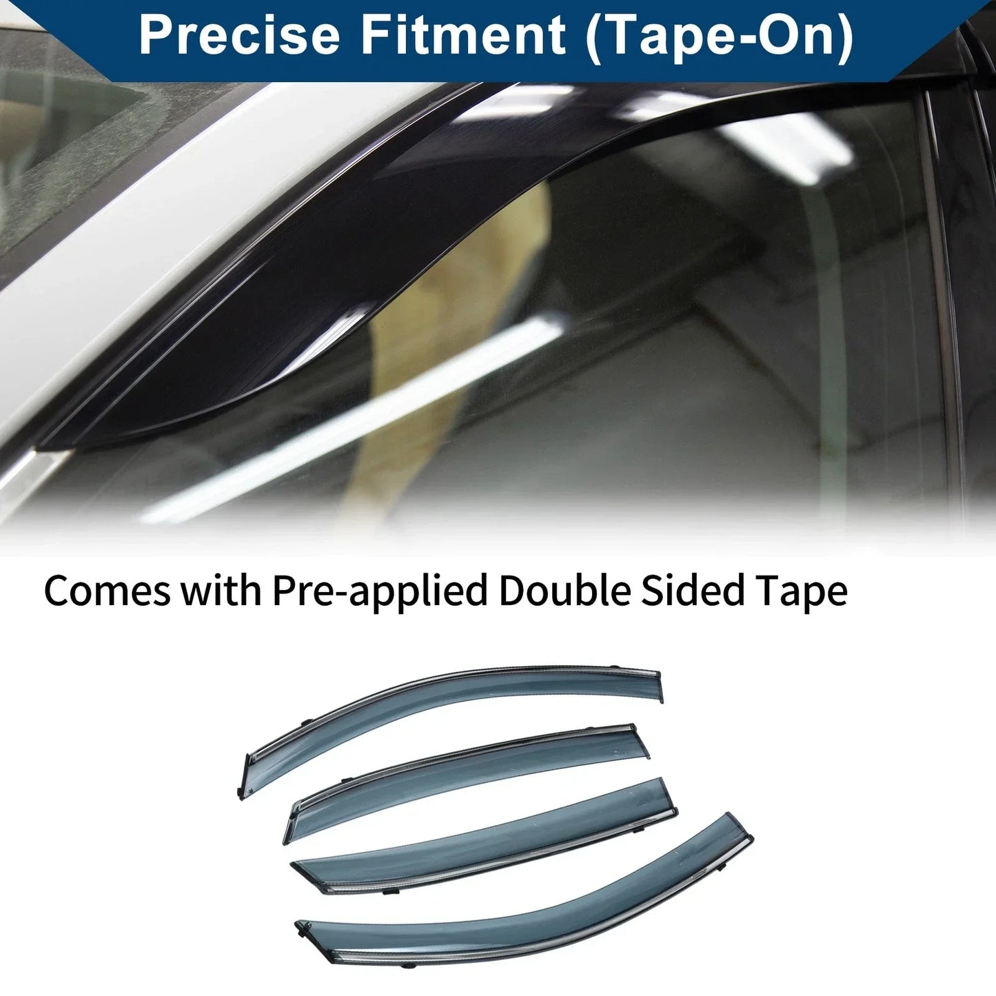 Car Window Deflectors for Honda Civic Hatchback 2016-2021 Side Vent Visors
