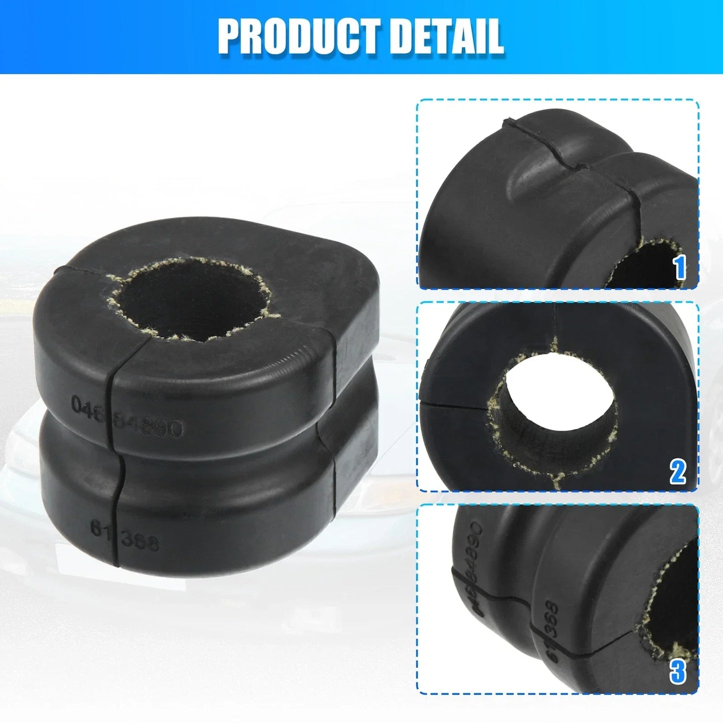 2 x Car Front Stabilizer Bar Bushings for Chrysler Voyager & Dodge Caravan