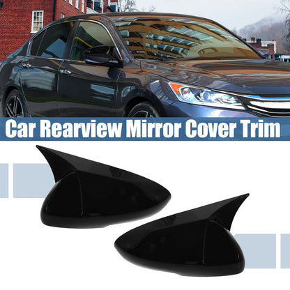 ABS Black Car Rearview Mirror Cover Trim for Honda Accord 2018-2022