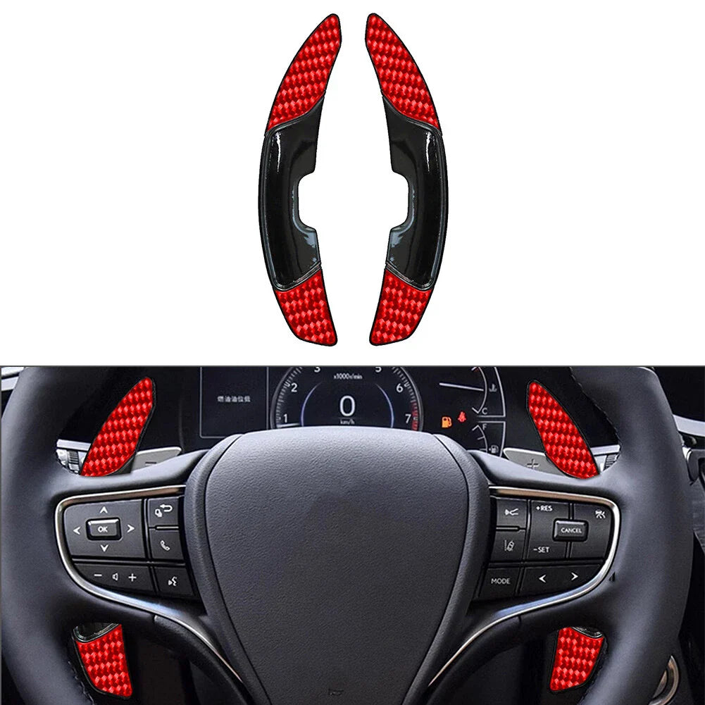Steering Wheel Shift Paddle Extensions for Lexus RX NX UX LX ES LS RZ LM Red