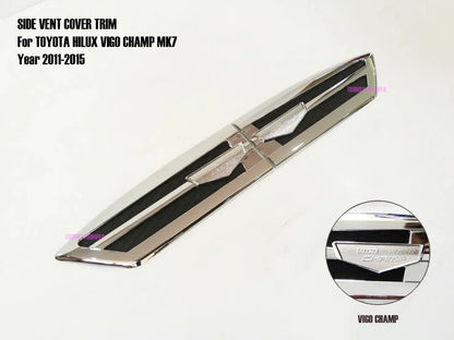 Chrome Side Vent Door Cover Trim for Toyota Hilux (2011-2014)