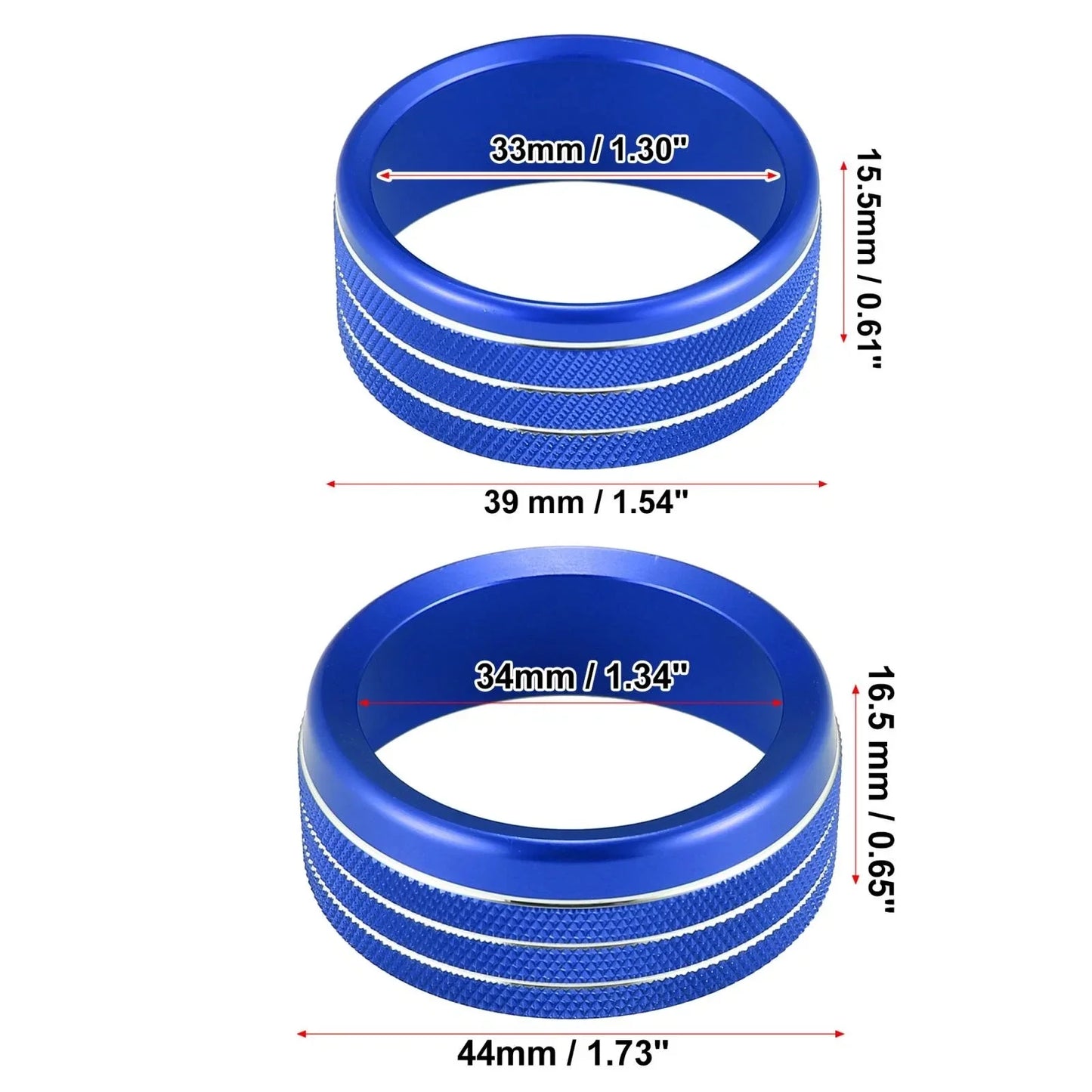 Headlight Switch Knob Trim Cover Set for Dodge Ram (2018-2020) Blue
