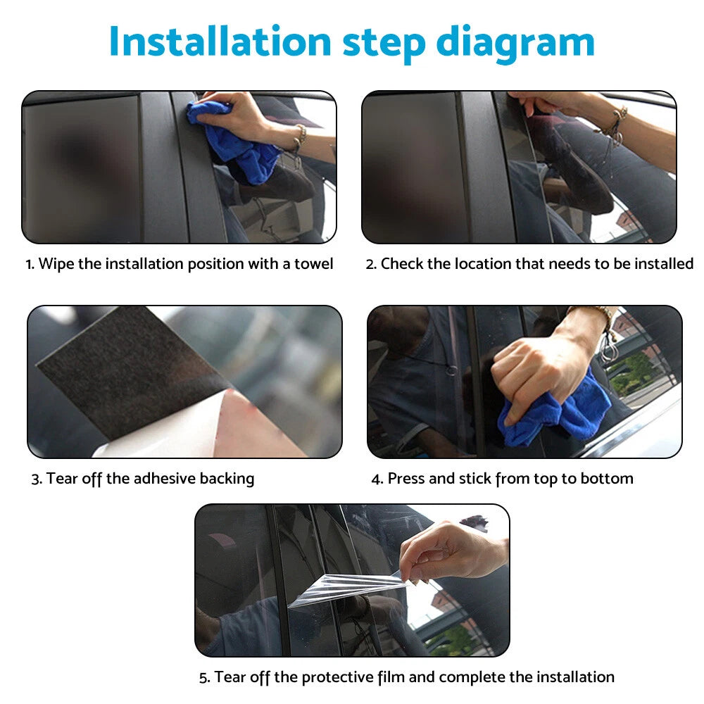 Window Pillar Posts Trim Door Cover for Mitsubishi Pajero Sport (2015-2023)