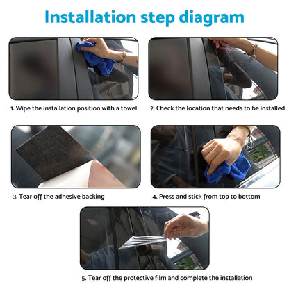Window Pillar Posts Trim Door Cover for Mitsubishi Pajero Sport (2015-2023)