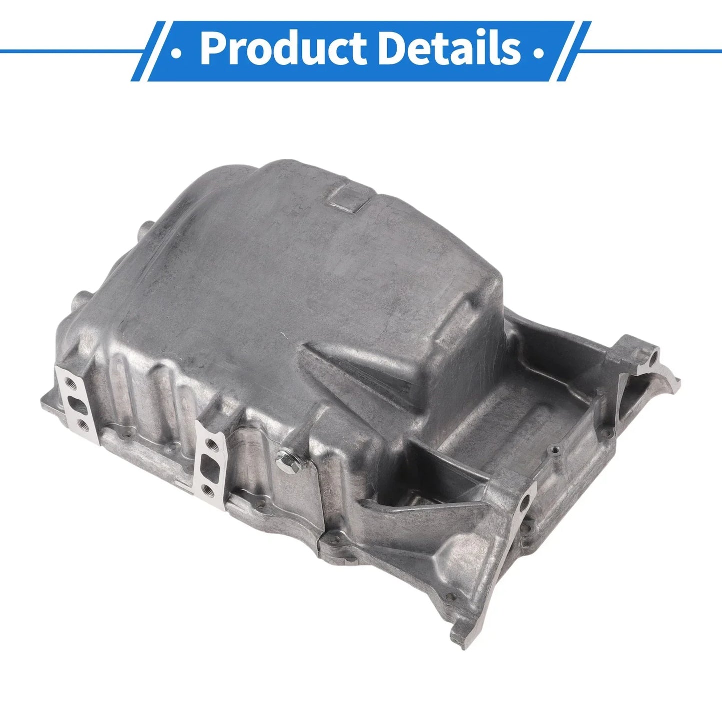 Engine Oil Pan for Honda CR-V 2010-2011 Aluminum Alloy Silver Tone