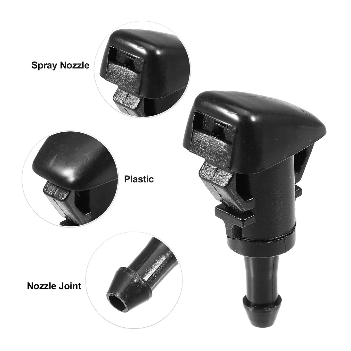 2 x Front Windshield Wiper Washer Nozzles for Hyundai Santa Fe (2013-2018)