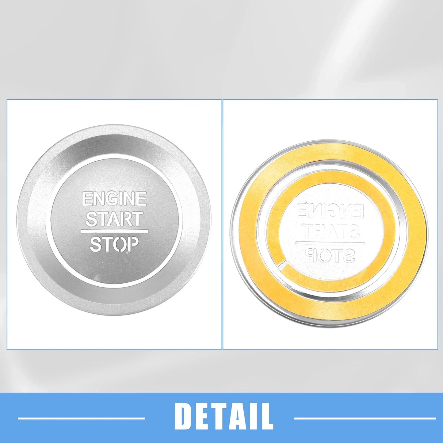 Engine Start Ignition Button Sticker for Honda Accord (2018-2022) Silver Tone
