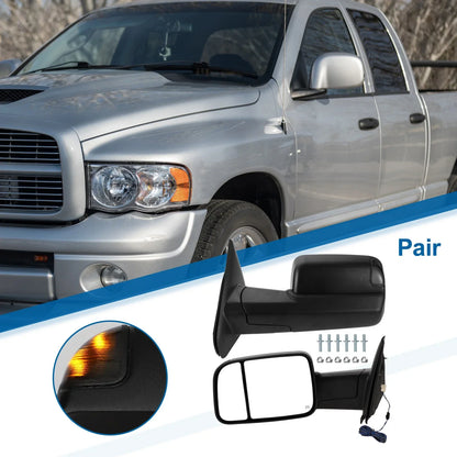 Tow Mirrors for Dodge Ram 1500 2002-2008 with Turn Signal Light - 1 Pair