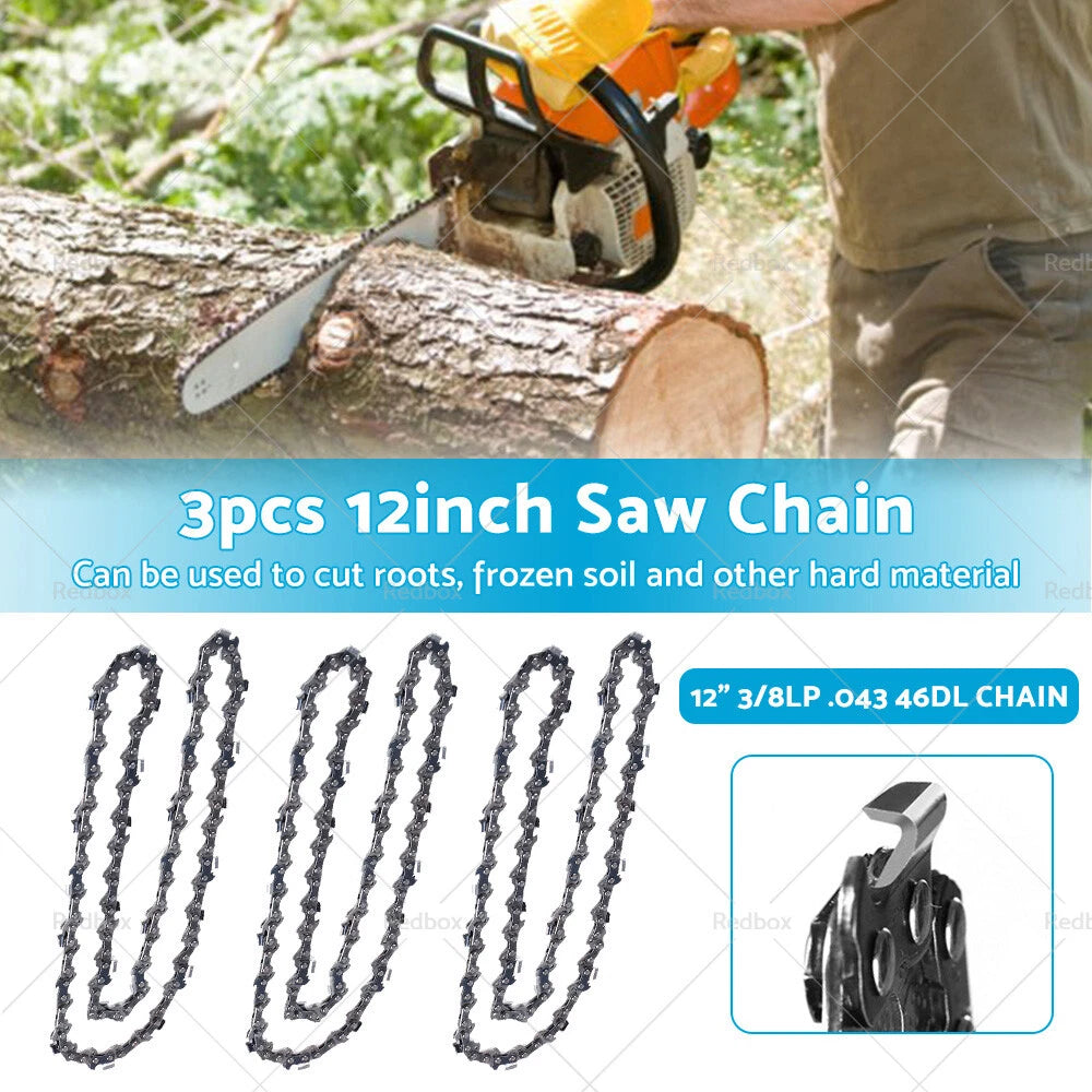 12” Chains for Makita Cordless 2x18V 36V Chainsaw DUC302