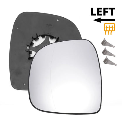Left Side Heated White Mirror Glass for Mercedes VITO (2003-2010)