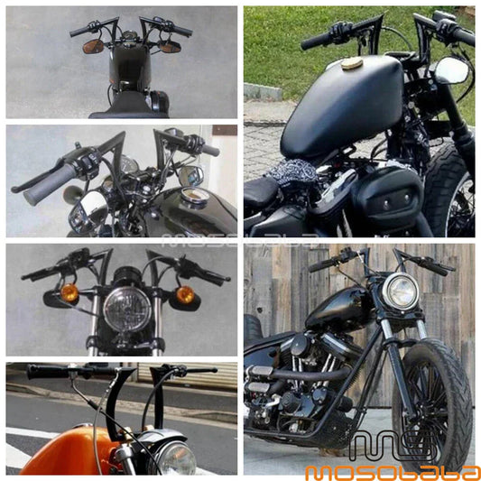 1" Z-Bar Drag Ape Hanger Handlebar 8-3/4" Rise for Chopper Bobber Custom - Black  

**Formatted Title:**  
1" Z-Bar Drag Ape Hanger Handlebar 8-3/4" Rise for Chopper Bobber - Black