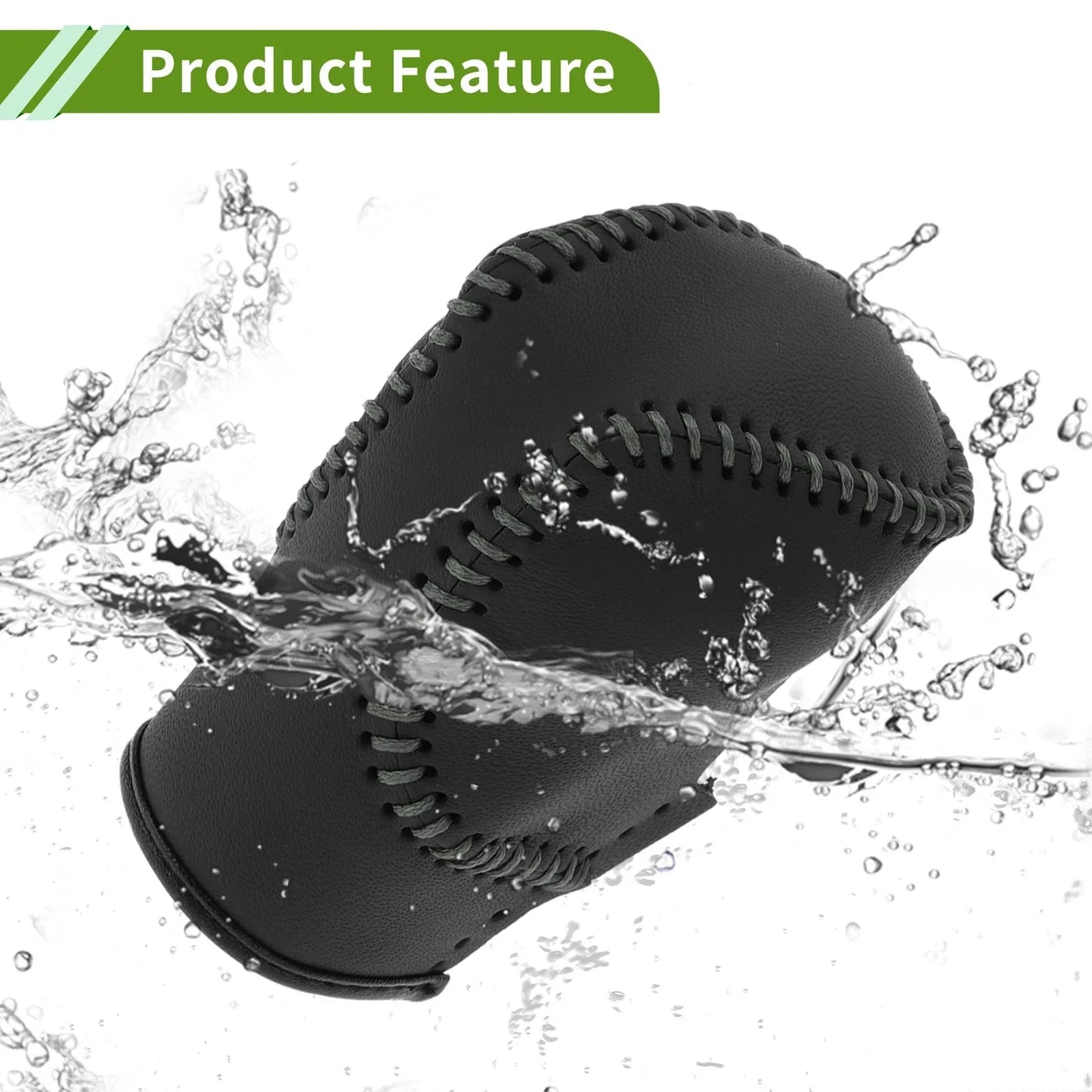 Car Gear Shift Knob Cover 1 x Black Grey Faux Leather for Honda Civic (2022-2024)