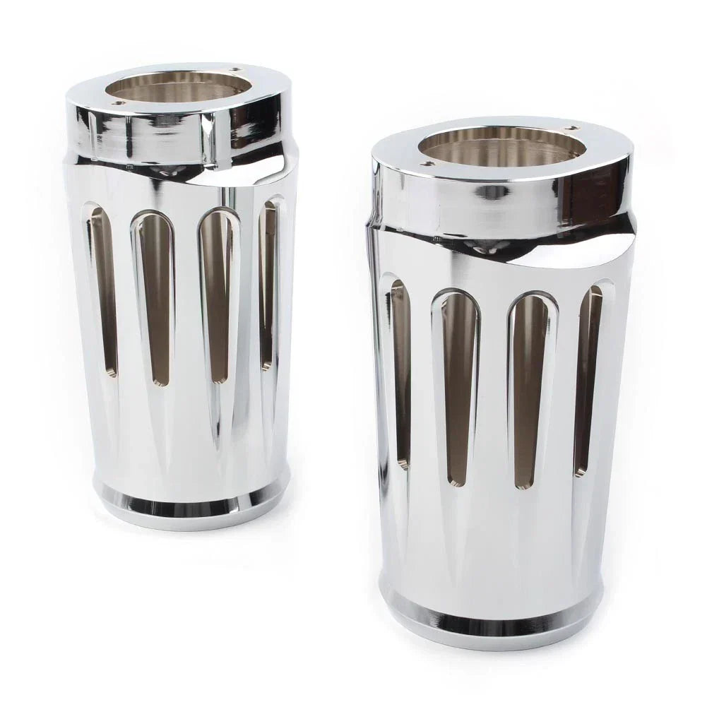 Chrome Fork Boot Slider Cover for Harley Touring Road King Glide (1980-2024)