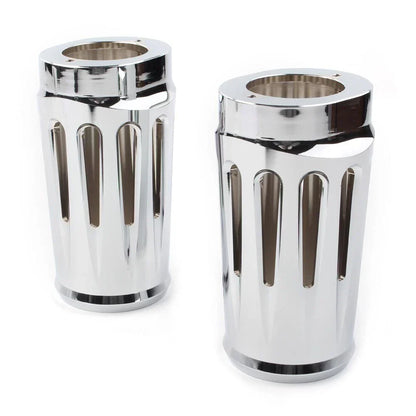 Chrome Fork Boot Slider Cover for Harley Touring Road King Glide (1980-2024)