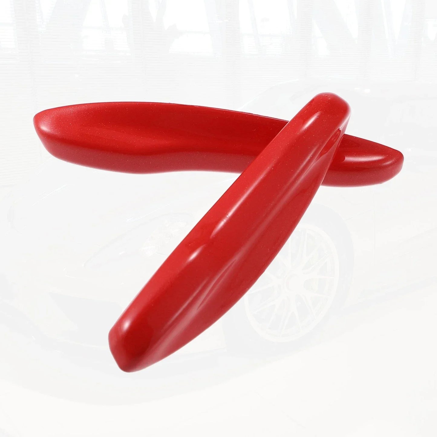 Car Remote Key Side Cover Case Set for Porsche Taycan 911 (2020-2021) Red