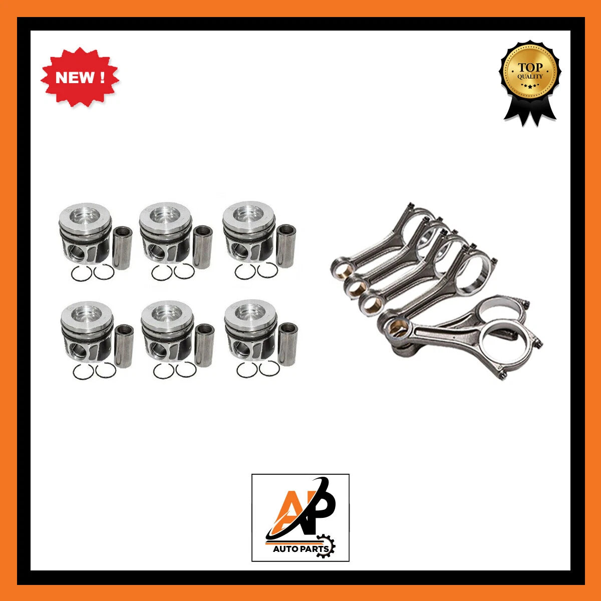 Engine Piston Connecting Rod Set Replacement for Land Rover Range Rover (2002–2012)