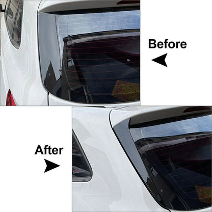 Gloss Black Rear Window Side Wing Trim Covers for Skoda Kamiq (2019-2023)