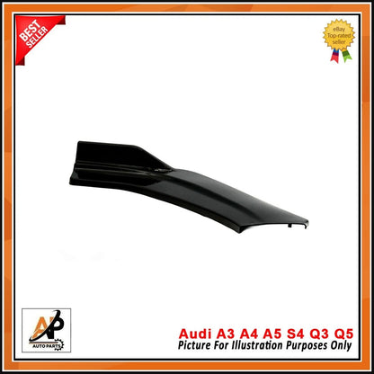 Gloss Black Front Bumper Lip Spoiler Kit for Audi A3 A4 A5 S4 Q3 Q5 (2008–2024)