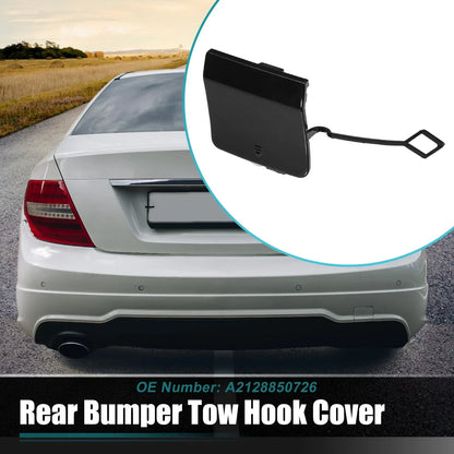 Rear Bumper Tow Hook Cap for Mercedes Benz E-Class (2010-2016) Black