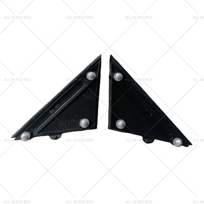 Black Matte Rear Mirror Triangle Trim Plate for Fiat 500 (2012-2019)