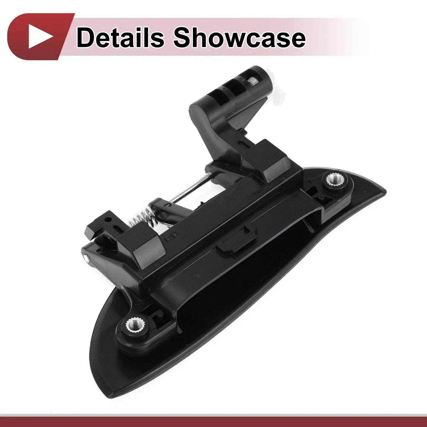 Exterior Door Handle for Hyundai Atos Front Right Black ABS (2000-2003)