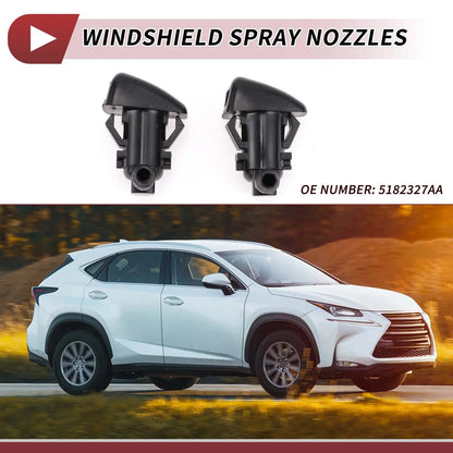 Windshield Washer Nozzle 2 x for Dodge Charger, Chrysler 300 (2006-2010)