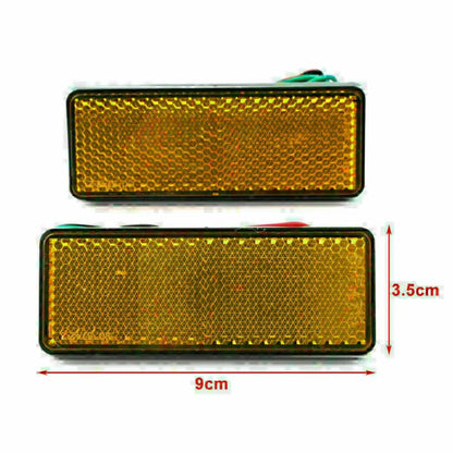 Universal Rectangle Reflector Turn Signal Tail Brake Lights