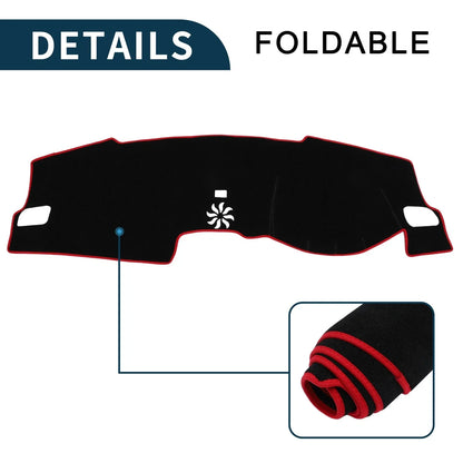 Dashboard Dash Cover Mat for Honda Civic FL5 2022-2024 Sun Protector Pad Black Red