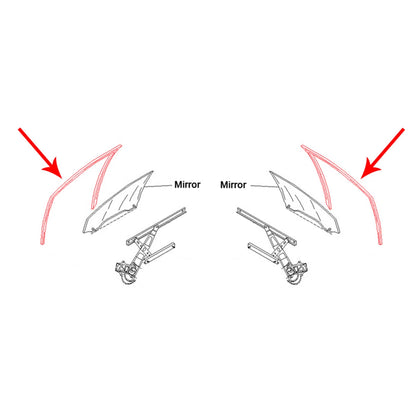 Front Weatherstrip Glass Run Channel Set for Honda Accord Acura TSx2002-2008