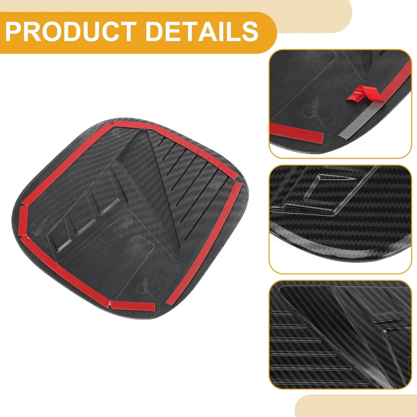 Fuel Tank Door Cap for Hyundai Tucson 2021-2025 Gas Tank Flap Carbon Fiber Black