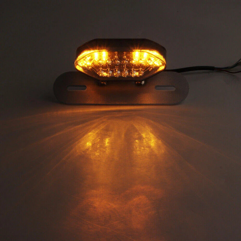 1x Smoke Lens 16 LED Turn Signal Brake License Plate Tail Light for Car