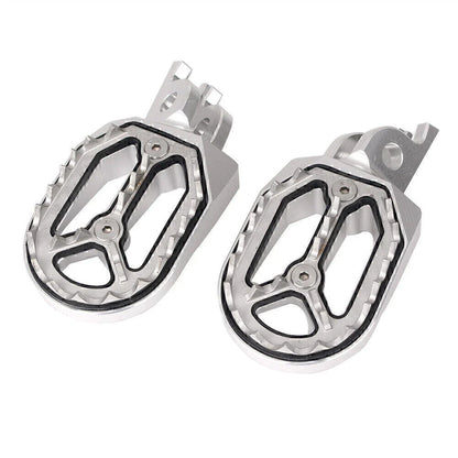 Silver Shark Teeth Racing Foot Pegs for Kawasaki KX250 KX450 (2008-2015)