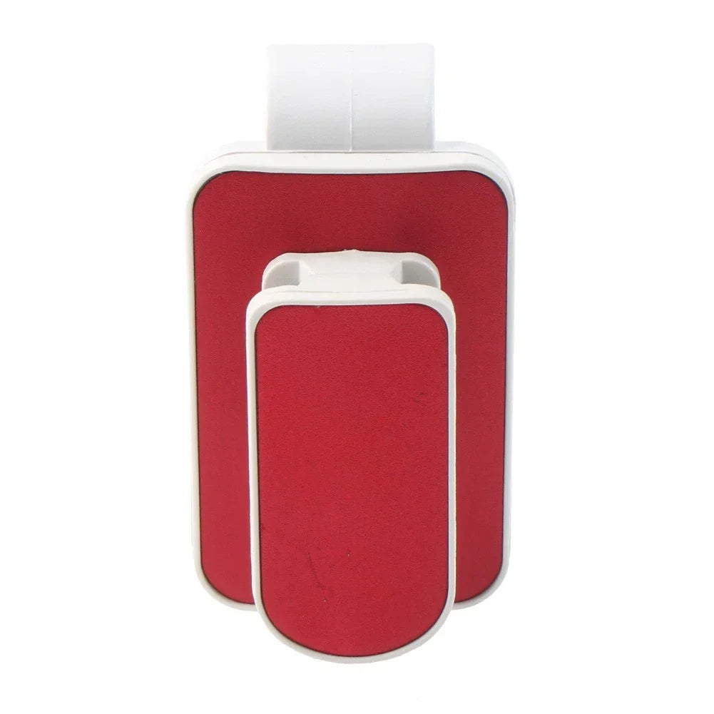 Sun Visor Clip Holder for Car - Fits Glasses, Sunglasses, Cards - White/Red