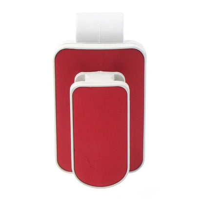 Sun Visor Clip Holder for Car - Fits Glasses, Sunglasses, Cards - White/Red