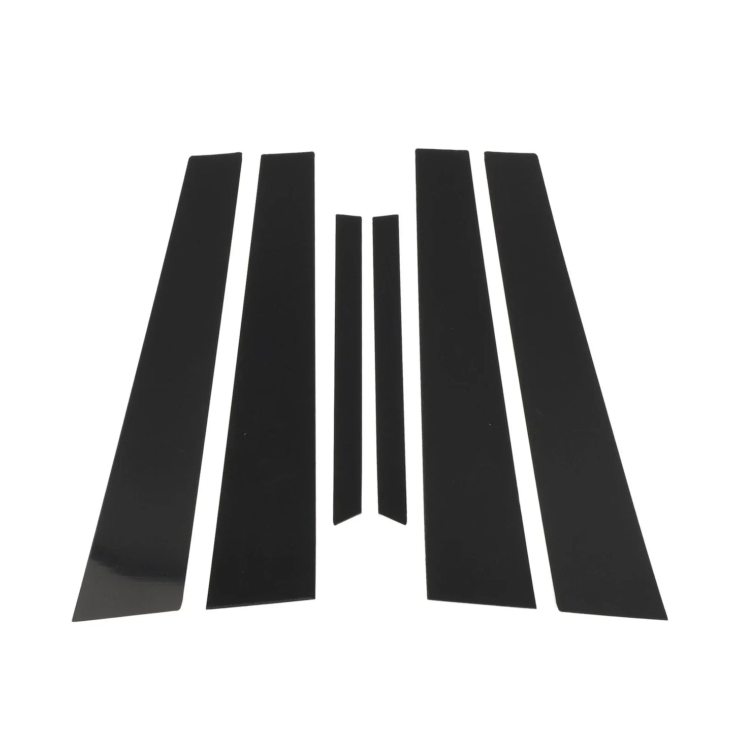 6 Pcs Door Pillar Window Trim for Mercedes S-Class (2007-2013) Black