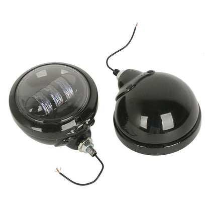 4.5" Black LED Auxiliary Spot Fog Lights for Harley