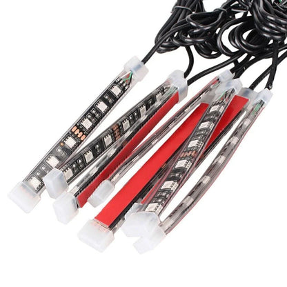 8pcs LED Under Glow Strips for Car ATV Multi Color Lighting
