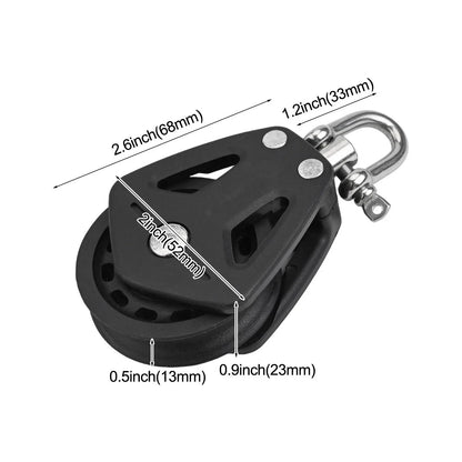 460kg Nylon Pulley Block for Sailing & Industrial Ropes
