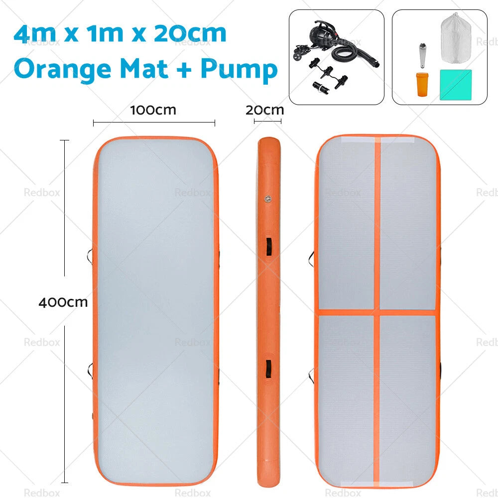 Air Track Mat with Pump for Swimming Pools, Parkour & Entertainment