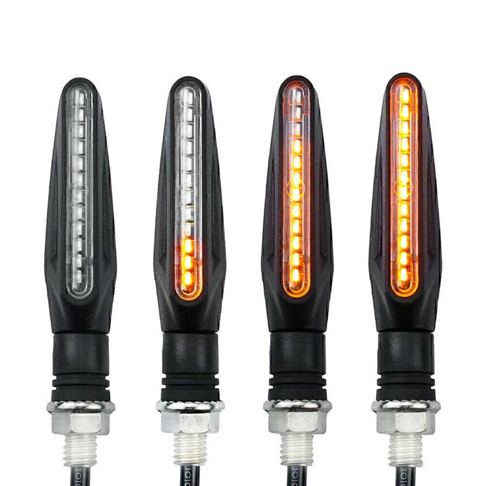 4 x Universal Motorcycle LED Amber Turn Signal Lights for Bike