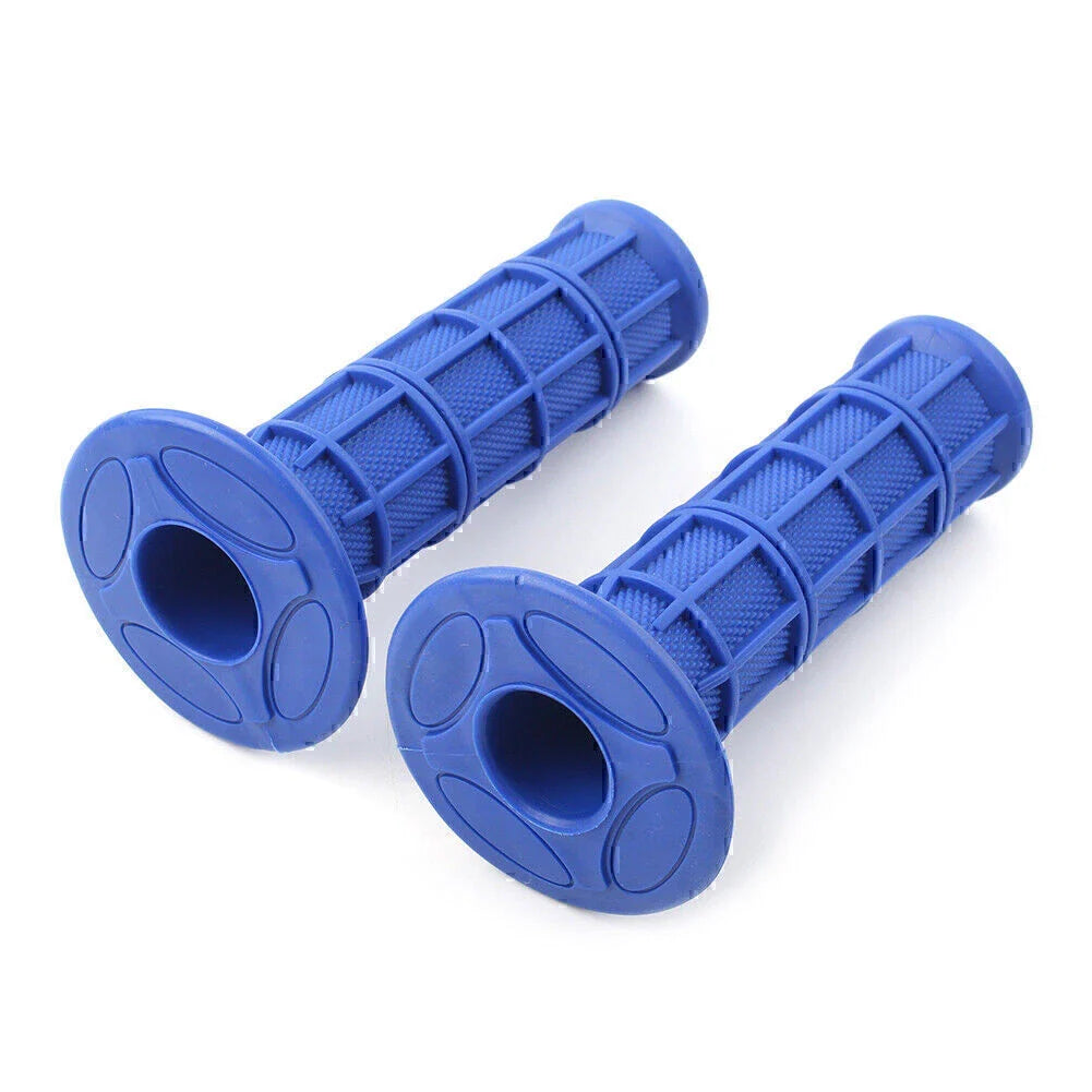 7/8" Soft Rubber Blue Pro Hand Grips for ATV MX Dirt Bike Enduro
