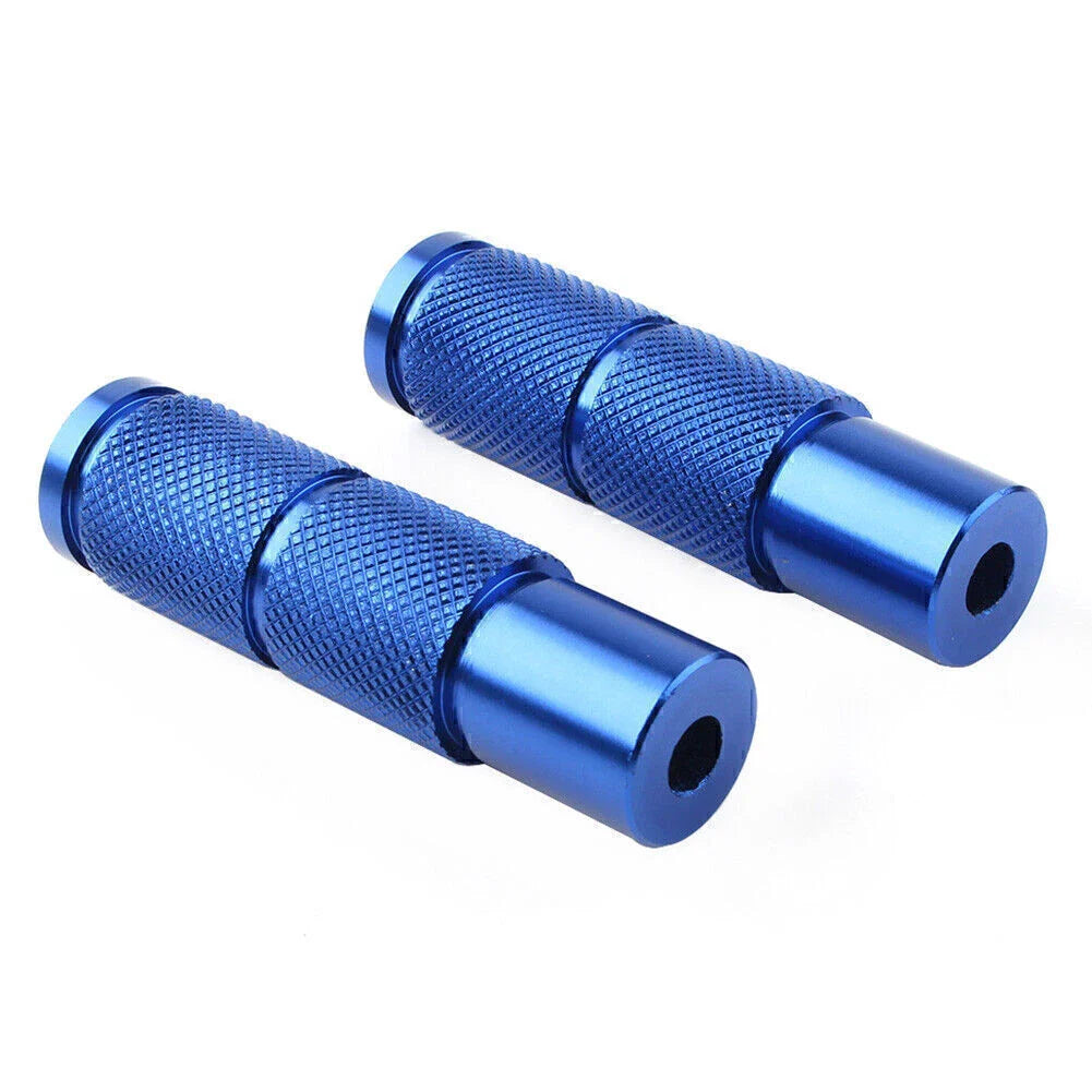 CNC Universal Motorbike Foot Pegs Rear Set Pedals - Blue