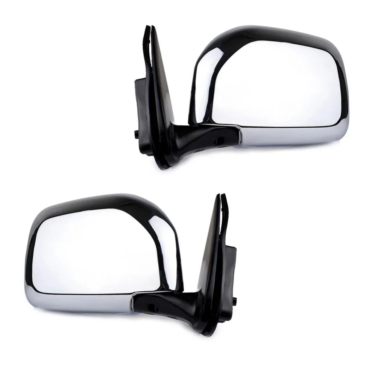 Side Mirror Manual Chrome Pair Fits Toyota Hilux Tiger D4D Pickup 1998-04 D06