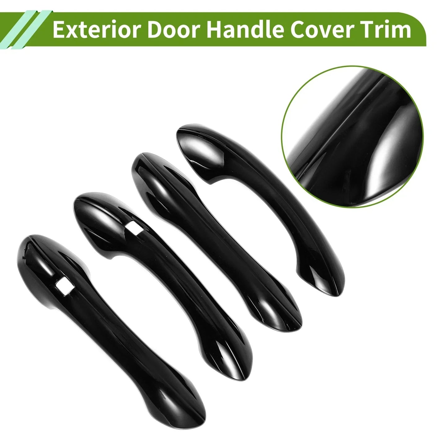 Exterior Door Handle Cover Trim for Hyundai Santa Fe 2019-2023 Gloss Black