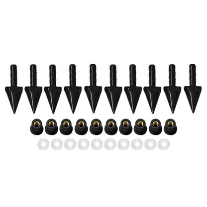 5MM Windshield Screws for Motorcycle - 10 Pcs Black