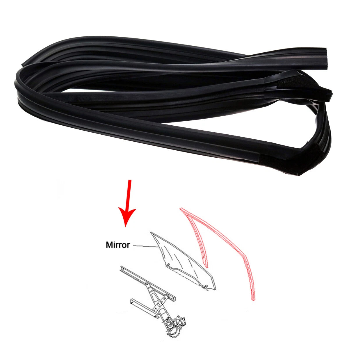 Front Right Door Glass Run Channel Seal for Honda Accord Acura TSx2002-2008