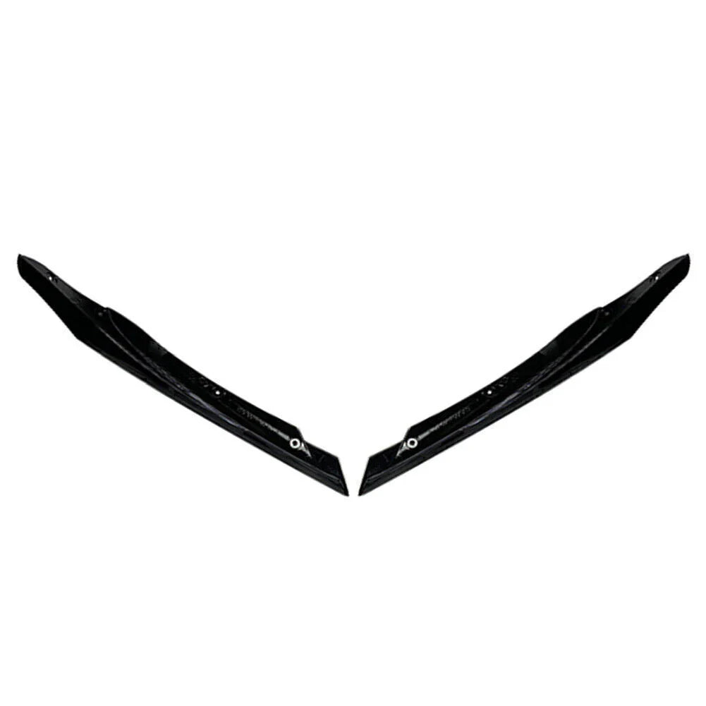 Black ABS Front Lip Spoiler Fins for Mercedes Benz A-Class (2016-2018)