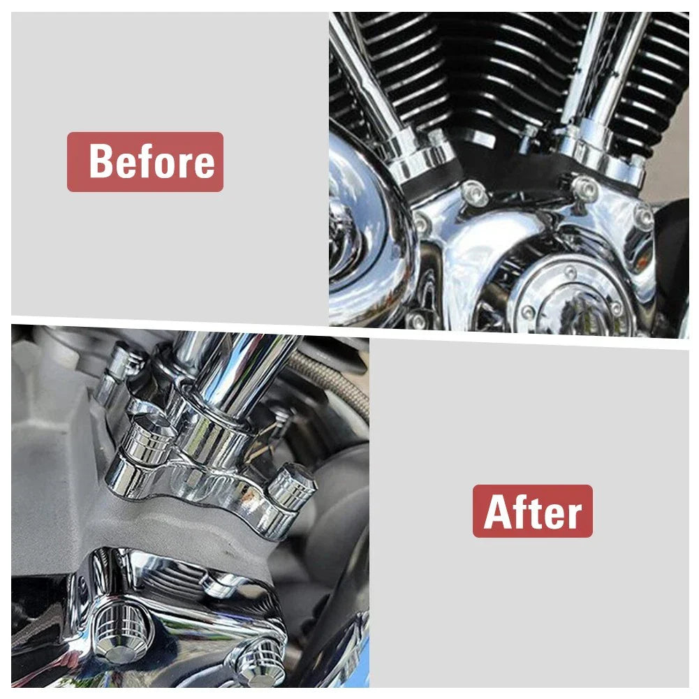 10 x Chrome Engine Bolt Topper Caps Covers for Harley Dyna Softail