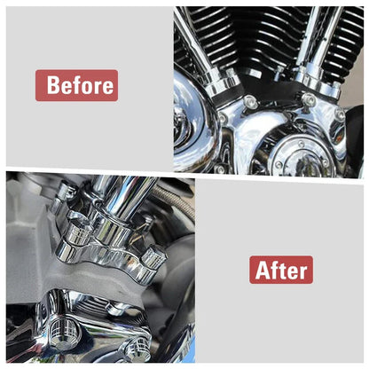 10 x Chrome Engine Bolt Topper Caps Covers for Harley Dyna Softail